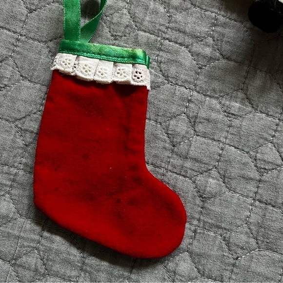 5 VTG Christmas Ornaments Santas Snowman Dove Stocking Hallmark Little Trimm - Picture 5 of 12